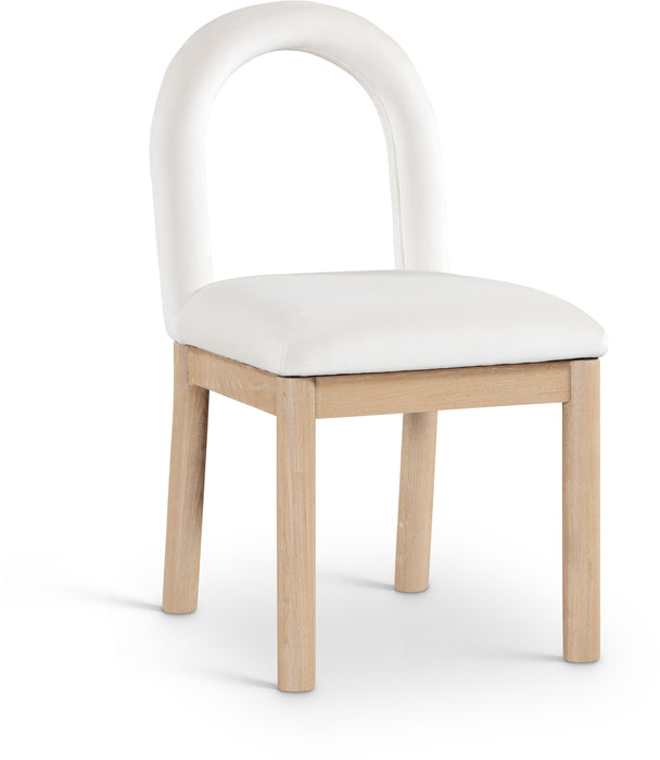 Conrad - Velvet Dining Chair With Natural Legs - Simple Home Plus