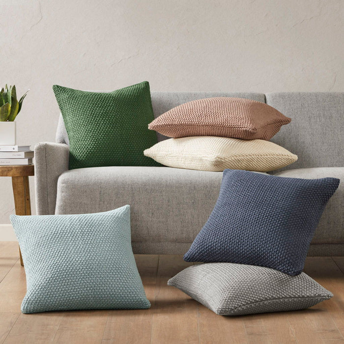 Bree Knit - Square Pillow Cover - Indigo - Simple Home Plus