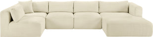 Shaggy - 5 Piece Modular U-Shaped Sectional - Simple Home Plus