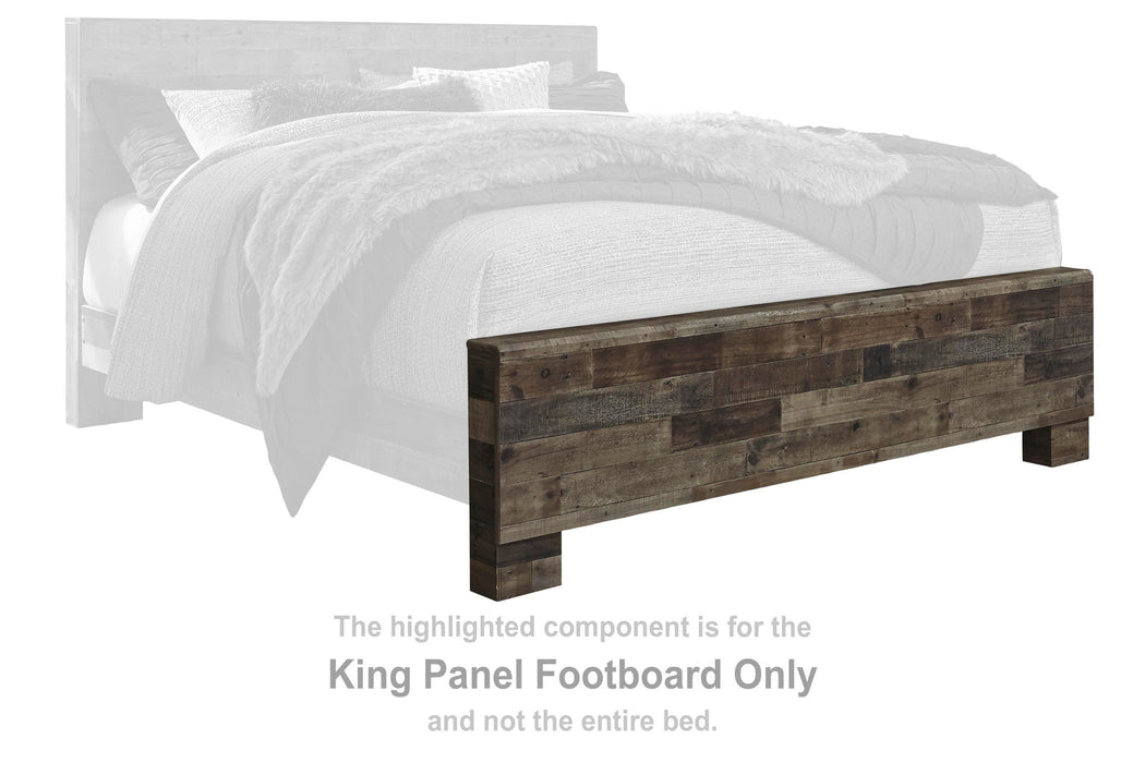 Derekson - King Panel Footboard - Multi Gray - Simple Home Plus