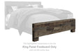 Derekson - King Panel Footboard - Multi Gray - Simple Home Plus