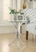 Eloise - Round Glass Top Accent Side Table - Chrome - Simple Home Plus