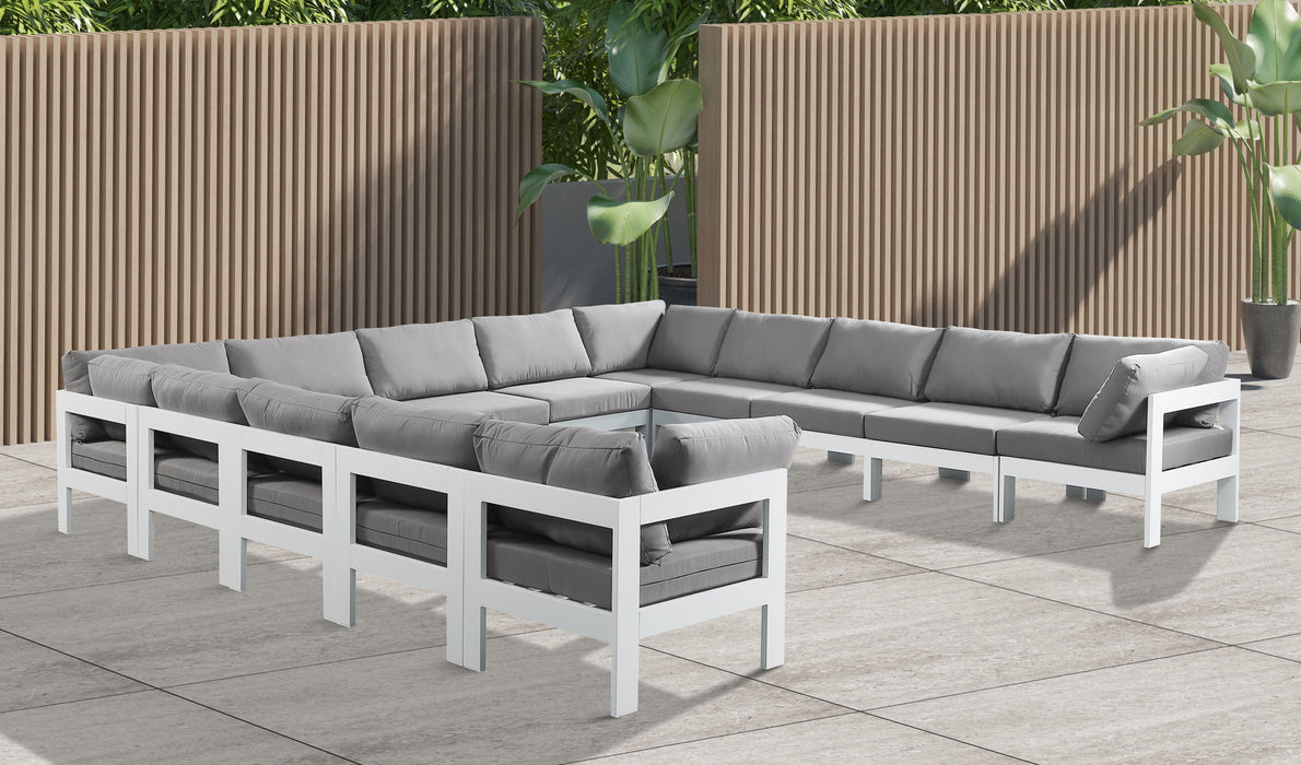 Nizuc - Outdoor Patio 13 Piece Modular Sectional With White Frame - Simple Home Plus