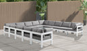 Nizuc - Outdoor Patio 13 Piece Modular Sectional With White Frame - Simple Home Plus