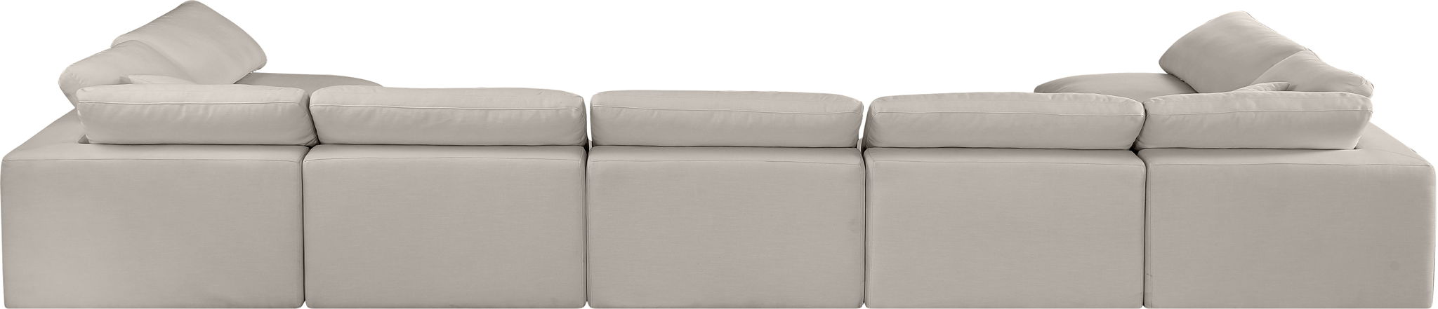 Comfy - 7 Piece Linen Modular Armless Sectional - Simple Home Plus