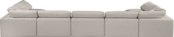 Comfy - 7 Piece Linen Modular Armless Sectional - Simple Home Plus