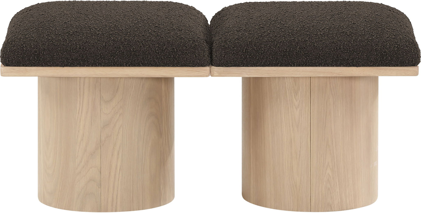 Pavilion - 2 Piece Modular Bench With Natural Base - Simple Home Plus
