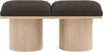Pavilion - 2 Piece Modular Bench With Natural Base - Simple Home Plus