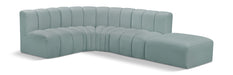 Arc - Faux Leather 5 Piece Corner Modular Sofa - Simple Home Plus