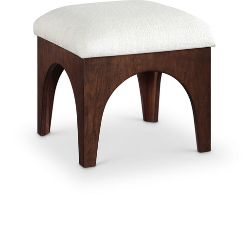 Lawson - Chenille Fabric Upholstered Ottoman - Walnut Base - Simple Home Plus