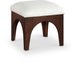 Lawson - Chenille Fabric Upholstered Ottoman - Walnut Base - Simple Home Plus