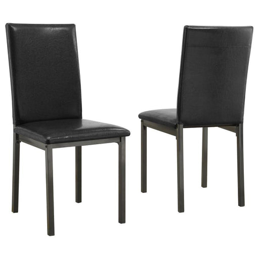 Garza - Upholstered Dining Side Chairs (Set of 2) - Black - Simple Home Plus