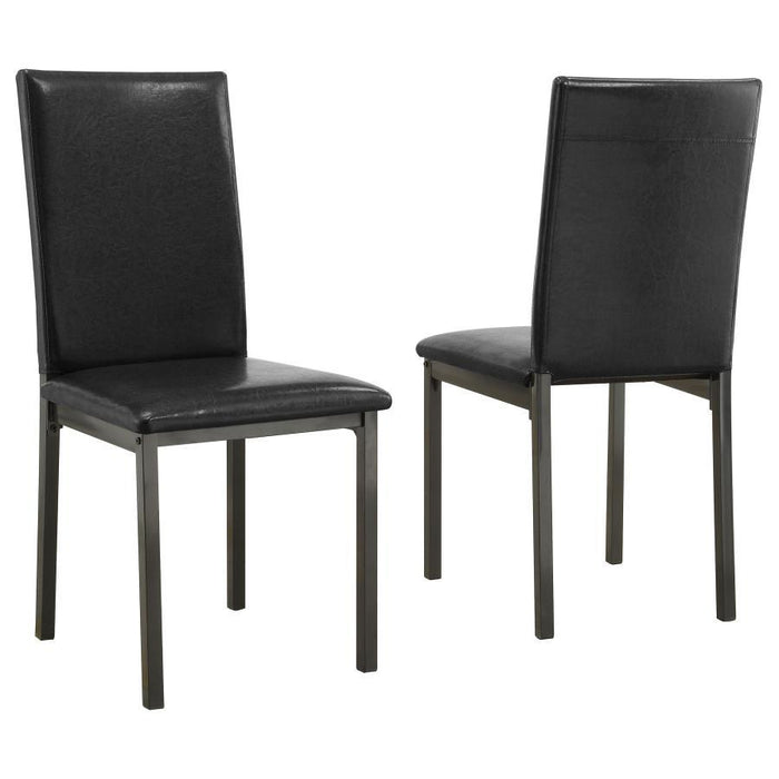 Garza - Upholstered Dining Side Chairs (Set of 2) - Black - Simple Home Plus