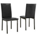 Garza - Upholstered Dining Side Chairs (Set of 2) - Black - Simple Home Plus