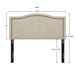 Nadine - Queen Upholstery Headboard - Natural - Simple Home Plus