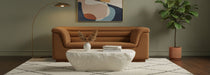 Cascade - Velvet Loveseat - Saddle - Simple Home Plus