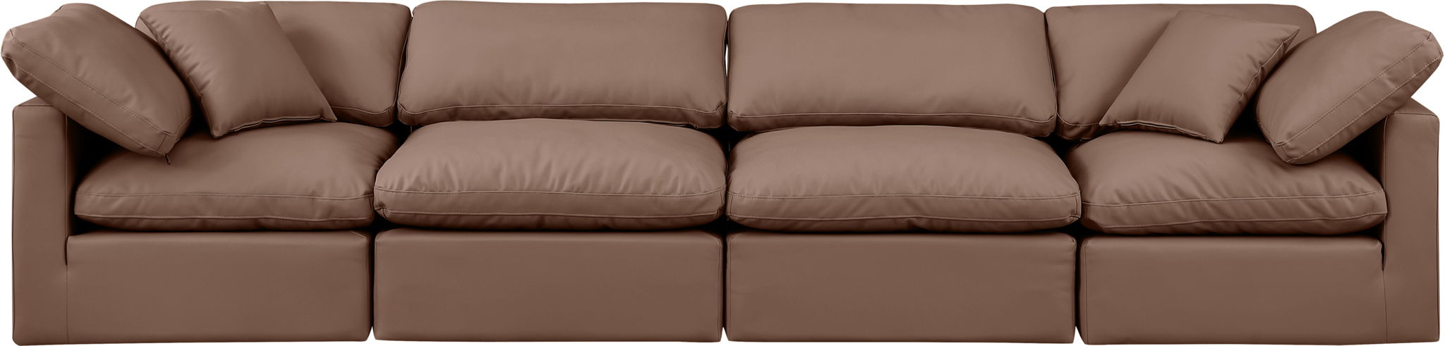 Indulge - Faux Leather 4 Seat Modular Sofa - Simple Home Plus