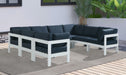 Nizuc - Outdoor Patio 8 Piece Modular Sectional With White Frame - Simple Home Plus
