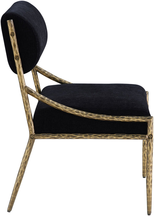 Bastille - Upholstered Dining Side Chair (Set of 2) - Brass Frame - Simple Home Plus