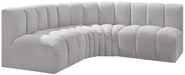 Arc - Boucle Fabric 4 Piece Corner Modular Sofa - Simple Home Plus