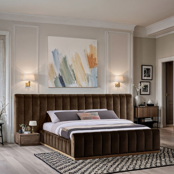 Amara - Velvet Upholstered Bed