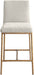 Reeves - Chenille Fabric Upholstered Counter Stool (Set of 2) - Gold Base - Simple Home Plus