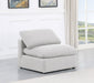 Indulge - Linen Armless Chair - White - Simple Home Plus