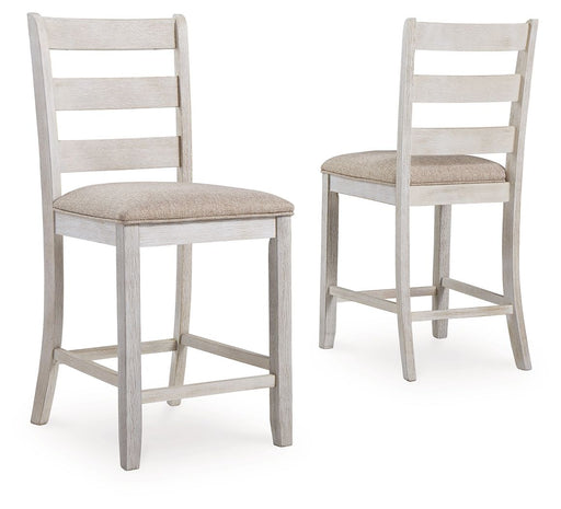 Skempton - White - Upholstered Barstool (Set of 2) - Simple Home Plus