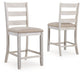 Skempton - White - Upholstered Barstool (Set of 2) - Simple Home Plus
