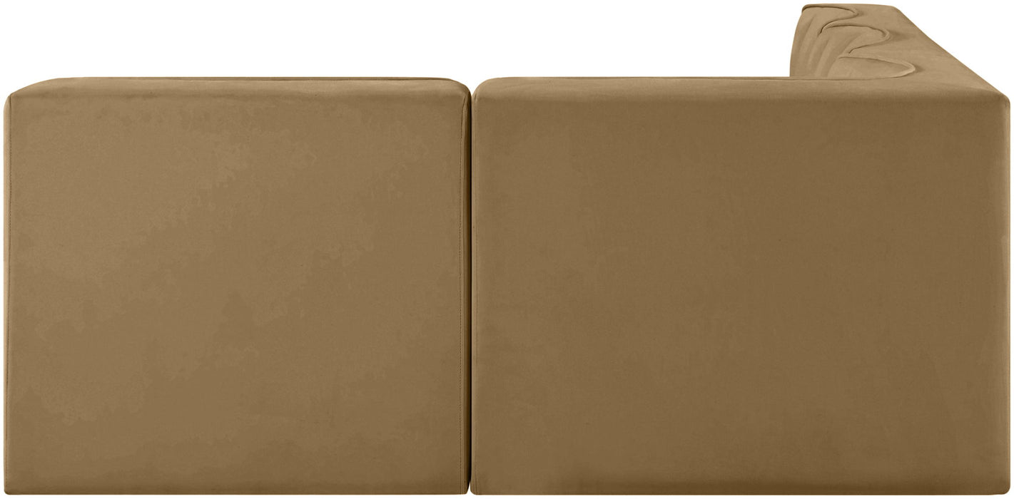 Rummi - Armless Velvet Performance Fabric Upholstered 4 Piece Modular Sectional - Simple Home Plus