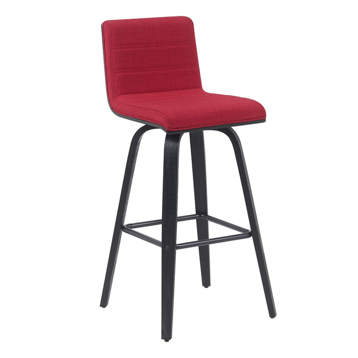 Vienna - Modern Swivel Bar Height Stool - Black Brushed Wood Frame - Simple Home Plus