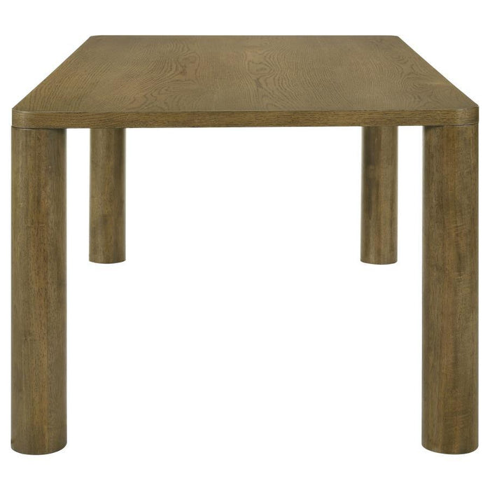 Castlewood - Rectangular Wood Dining Table - Brown Oak - Simple Home Plus