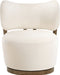 Elara - Velvet Upholstered Swivel Accent Chair - Stained Brown - Simple Home Plus