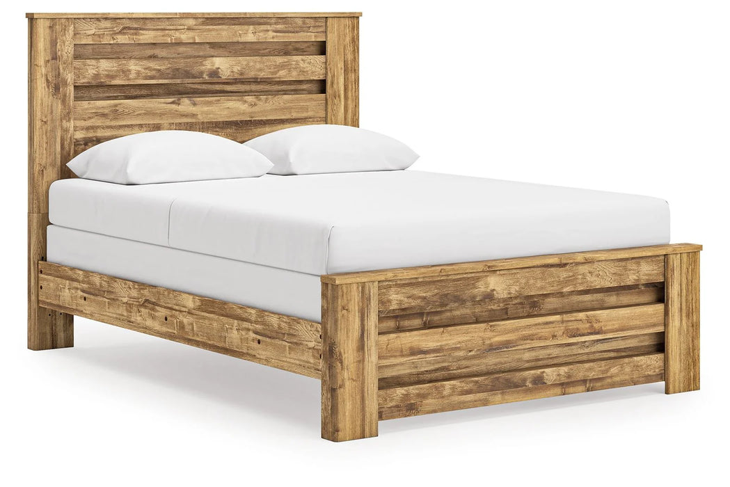Maystonna - Panel Bed Light Brown King
