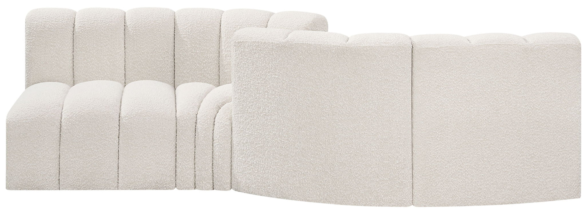 Arc - Boucle Fabric 4 Piece Sofa - Simple Home Plus