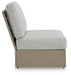 Kimpton Isle - Armless Chair With Cushion - Brown / Beige - Simple Home Plus