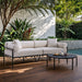 Portofino - Resilient Water Repellent Fabric 85.75" Upholstered Outdoor Patio Sofa - Simple Home Plus