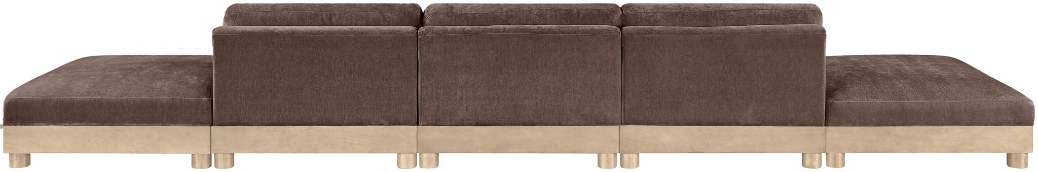 Turin - Chenille Fabric Upholstered Modular Sectional - Brown - Simple Home Plus