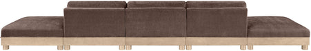 Turin - Chenille Fabric Upholstered Modular Sectional - Brown - Simple Home Plus