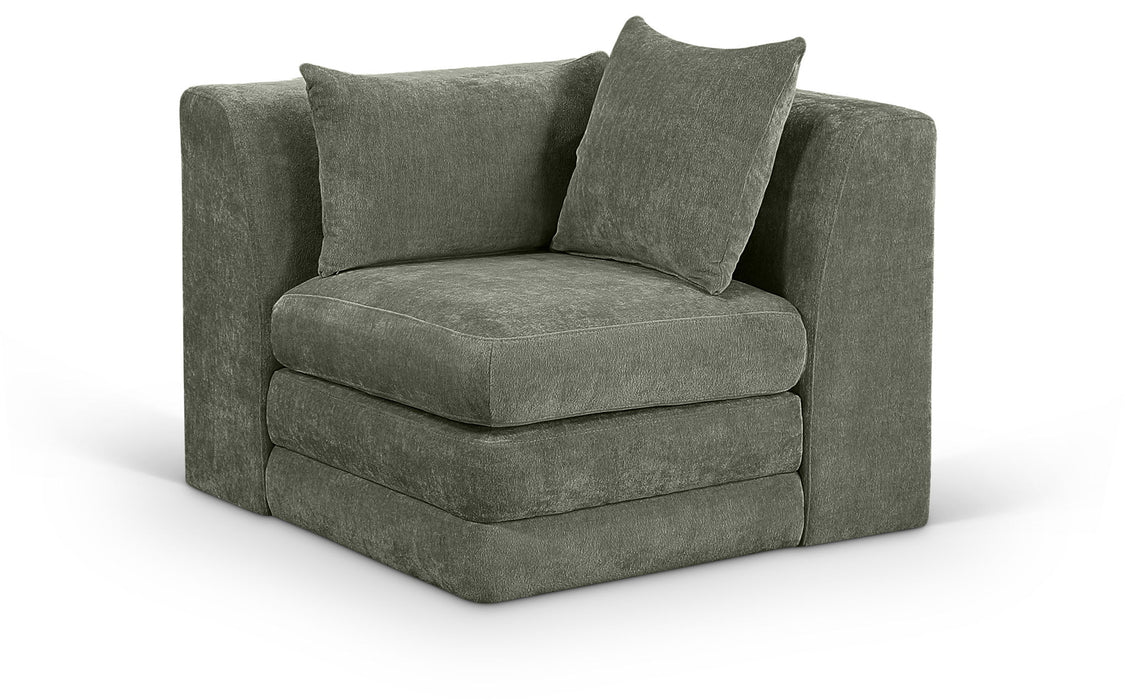 Stellar - Chenille Fabric Upholstered Modular Corner Chair - Simple Home Plus