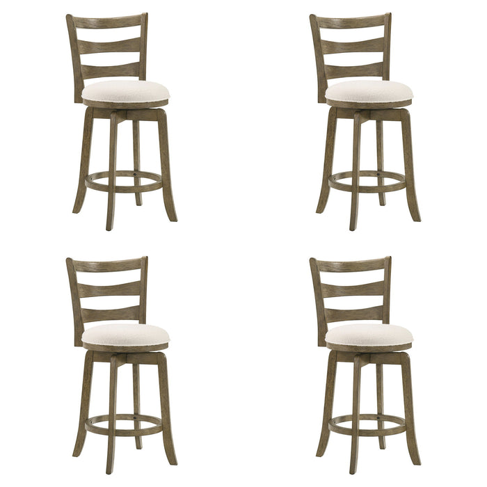 Melindra - Modern Farmhouse Swivel Wood Counter Height Kitchen Bar Stool - Simple Home Plus