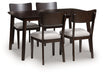 Mallenette - Merlot - Dining Room Table Set (Set of 5) - Simple Home Plus