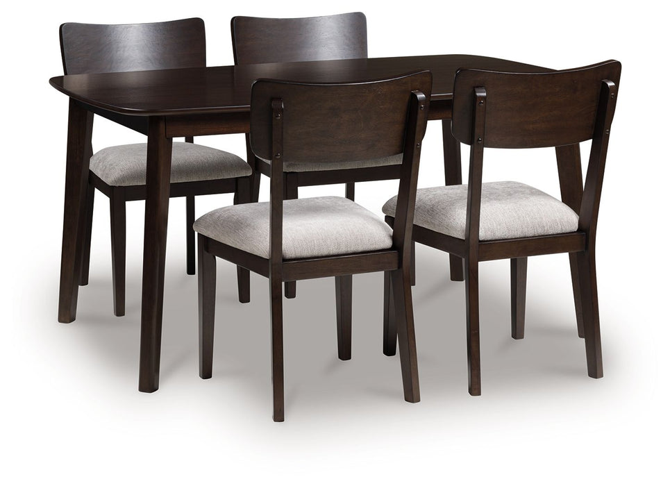 Mallenette - Merlot - Dining Room Table Set (Set of 5) - Simple Home Plus