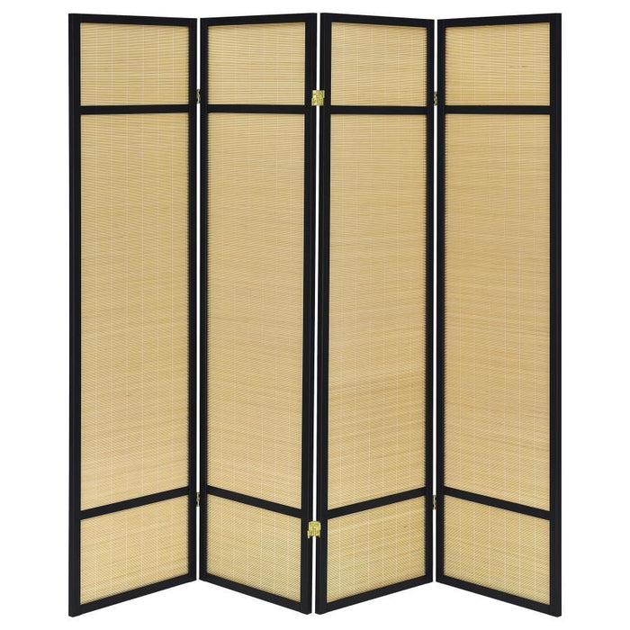 Pearce - 4-Panel Bamboo Room Divider Folding Screen - Natural - Simple Home Plus