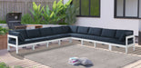 Nizuc - Outdoor Patio 9 Piece Modular Sectional With White Frame - Simple Home Plus