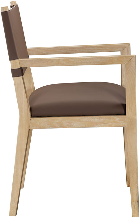 Avon - Vegan Leather Dining Arm Chair - Simple Home Plus