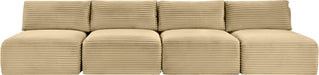 Shaggy - 4 Seat Modular Armless Sofa - Simple Home Plus