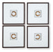 Dallbourne - White / Gold Finish - Wall Art Set (Set of 4) - Simple Home Plus