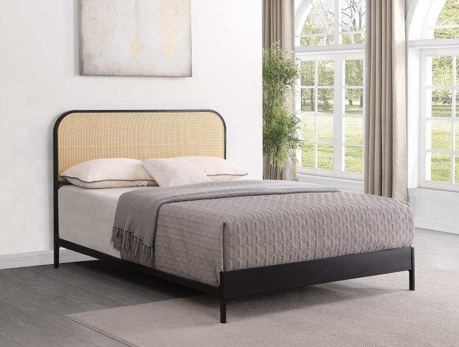 Amherst - Radio Weave Rattan Metal Bed - Simple Home Plus
