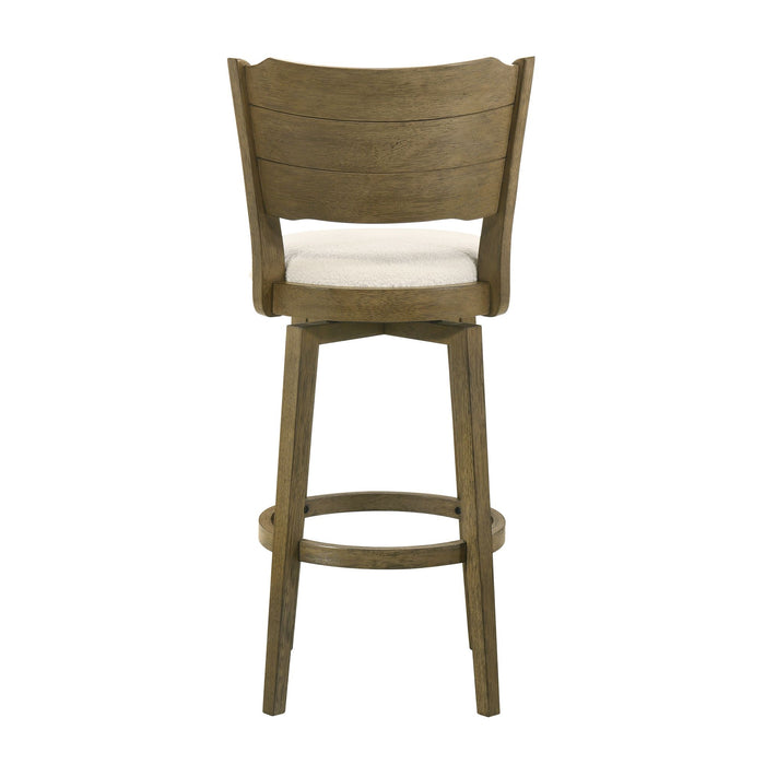 Winsley - Coastal Modern Swivel Wood Bar Height Kitchen Bar Stool - Simple Home Plus